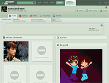 Tablet Screenshot of monsterdream.deviantart.com