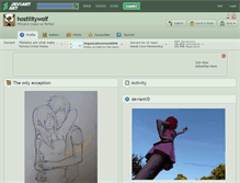 Tablet Screenshot of hostilitywolf.deviantart.com