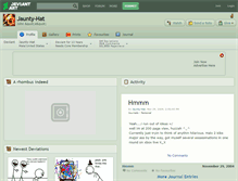 Tablet Screenshot of jaunty-hat.deviantart.com