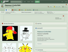 Tablet Screenshot of pokemon1234567890.deviantart.com