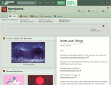 Tablet Screenshot of moonskinned.deviantart.com