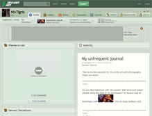 Tablet Screenshot of nixtigris.deviantart.com