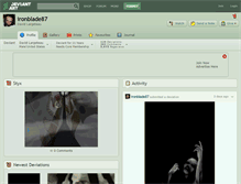 Tablet Screenshot of ironblade87.deviantart.com