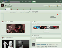 Tablet Screenshot of cyberarts1st.deviantart.com