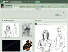 Tablet Screenshot of he-be-me.deviantart.com