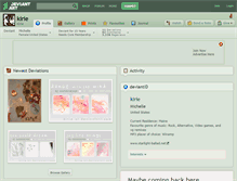 Tablet Screenshot of kirie.deviantart.com