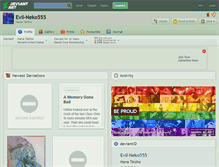 Tablet Screenshot of evil-neko555.deviantart.com