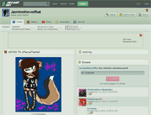 Tablet Screenshot of jasminethewolfbat.deviantart.com