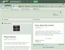 Tablet Screenshot of lunalopus.deviantart.com