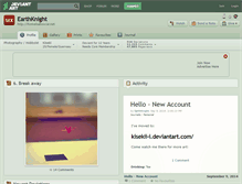 Tablet Screenshot of earthknight.deviantart.com