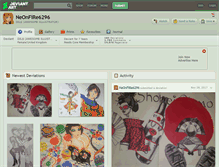 Tablet Screenshot of neonfire6296.deviantart.com