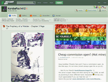 Tablet Screenshot of kurobafox1412.deviantart.com