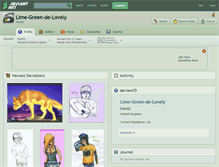 Tablet Screenshot of lime-green-de-lovely.deviantart.com