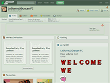 Tablet Screenshot of leshawnaxduncan-fc.deviantart.com