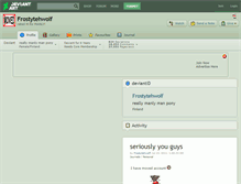 Tablet Screenshot of frostytehwolf.deviantart.com