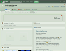 Tablet Screenshot of denicacatforcute.deviantart.com