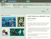 Tablet Screenshot of life.deviantart.com