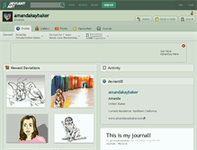 Tablet Screenshot of amandakaybaker.deviantart.com