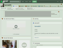 Tablet Screenshot of karma069.deviantart.com