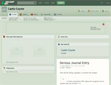 Tablet Screenshot of caotic-coyote.deviantart.com
