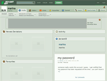 Tablet Screenshot of marina.deviantart.com