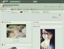 Tablet Screenshot of picturework-memory.deviantart.com