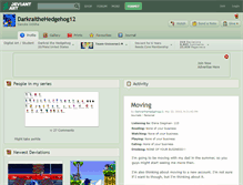 Tablet Screenshot of darkraithehedgehog12.deviantart.com