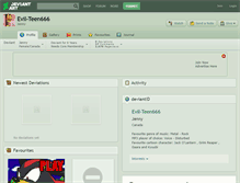 Tablet Screenshot of evil-teen666.deviantart.com