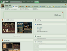 Tablet Screenshot of error500.deviantart.com
