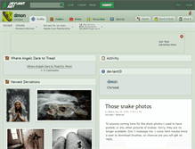 Tablet Screenshot of dmon.deviantart.com