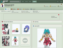 Tablet Screenshot of broly-power21.deviantart.com