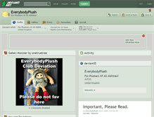 Tablet Screenshot of everybodyplush.deviantart.com