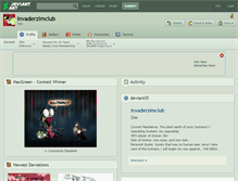 Tablet Screenshot of invaderzimclub.deviantart.com