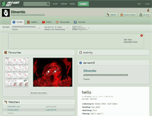 Tablet Screenshot of dimentio.deviantart.com