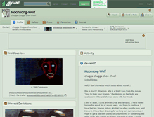 Tablet Screenshot of moonsong-wolf.deviantart.com