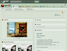 Tablet Screenshot of gon1387.deviantart.com