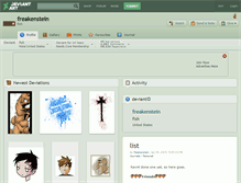 Tablet Screenshot of freakenstein.deviantart.com