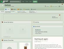Tablet Screenshot of madmans.deviantart.com