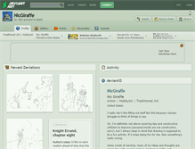 Tablet Screenshot of nicgiraffe.deviantart.com