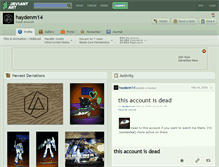 Tablet Screenshot of haydenm14.deviantart.com