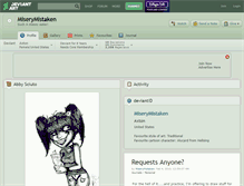 Tablet Screenshot of miserymistaken.deviantart.com