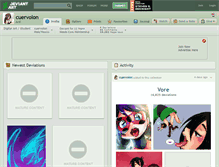 Tablet Screenshot of cuervolon.deviantart.com