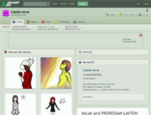 Tablet Screenshot of cassie-nova.deviantart.com