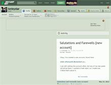 Tablet Screenshot of lonleystar.deviantart.com
