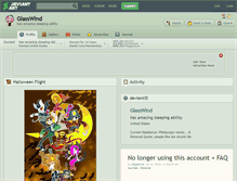 Tablet Screenshot of glasswind.deviantart.com