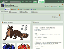 Tablet Screenshot of moonwolfsong.deviantart.com