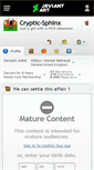 Mobile Screenshot of cryptic-sphinx.deviantart.com
