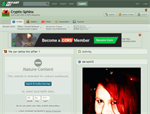 Tablet Screenshot of cryptic-sphinx.deviantart.com