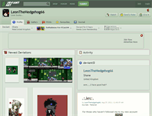 Tablet Screenshot of leonthehedgehog66.deviantart.com