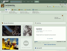 Tablet Screenshot of camishakelley.deviantart.com